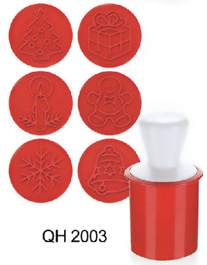 Non-Stick Cookie Stamp & Cutter (6 Patterns Set)