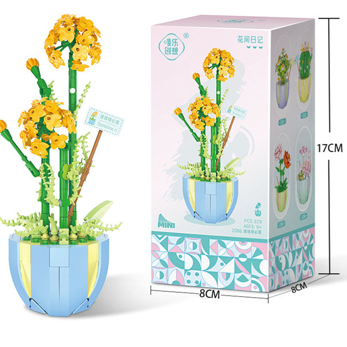 Creative Flower Succulent Building Block Puzzle