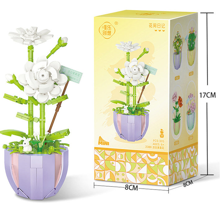 Creative Flower Succulent Building Block Puzzle