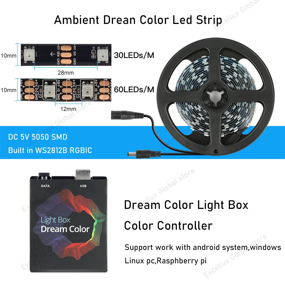 TV PC Dream Screen USB LED Strip